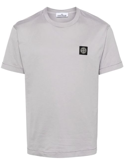 Light grey cotton t-shirt Stone Island | 801524113V0064